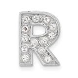 Image of Sterling Silver CZ Initial R Pendant