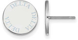 Image of Sterling Silver Delta Delta Delta Enamel Post Earrings by LogoArt (SS020DDD)