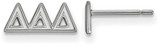 Image of Sterling Silver Delta Delta Delta X-Small Post Earrings by LogoArt (SS005DDD)