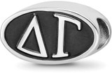 Image of Sterling Silver Delta Gama Oval Letters Bead by LogoArt