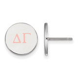 Sterling Silver Delta Gamma Enamel Post Earrings by LogoArt (SS032DG)
