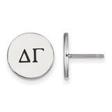 Sterling Silver Delta Gamma Enamel Post Earrings by LogoArt (SS033DG)