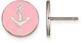 Image of Sterling Silver Delta Gamma Enamel Post Earrings by LogoArt (SS046DG)
