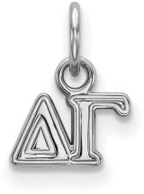 Image of Sterling Silver Delta Gamma X-Small Pendant by LogoArt (SS001DG)