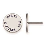 Sterling Silver Delta Phi Epsilon Enamel Post Earrings by LogoArt (SS020DPH)