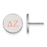 Sterling Silver Delta Zeta Enamel Post Earrings by LogoArt (SS032DZ)