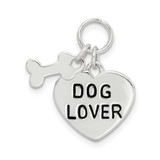 Image of Sterling Silver Dog Lover Pendant