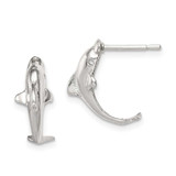 Image of 19mm Sterling Silver Dolphin Mini Stud Earrings QE127