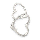 Image of Sterling Silver Double Heart Pendant QC3714