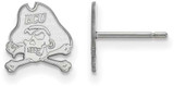 Image of Sterling Silver East Carolina University X-Small Post Earrings LogoArt SS008ECU