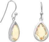 Image of 13mm Sterling Silver Faceted Citrine Earrings