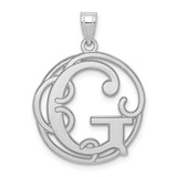 Image of Sterling Silver Fancy Script Initial G Pendant