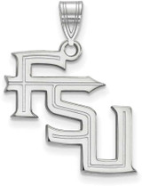 Image of Sterling Silver Florida State University Large Pendant by LogoArt (SS061FSU)