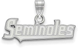 Image of Sterling Silver Florida State University Small Pendant by LogoArt (SS074FSU)