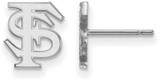 Image of Sterling Silver Florida State University X-Small Post Earrings LogoArt SS008FSU