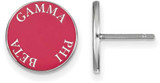 Image of Sterling Silver Gamma Phi Beta Enamel Post Earrings by LogoArt (SS019GPB)