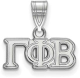 Image of Sterling Silver Gamma Phi Beta Medium Pendant by LogoArt (SS003GPB)