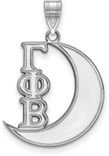 Image of Sterling Silver Gamma Phi Beta Medium Pendant by LogoArt (SS036GPB)