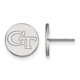 Sterling Silver Georgia Institute of Technology Small Disc Earrings by LogoArt