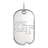 Sterling Silver Georgia Institute of Technology Small Dog Tag by LogoArt