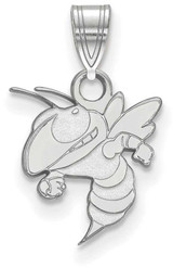 Image of Sterling Silver Georgia Institute of Technology Small Pendant by LogoArt SS042GT