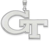 Image of Sterling Silver Georgia Institute of Technology XL Pendant by LogoArt