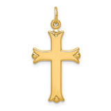 Image of Sterling Silver Gold Tone Polished Cross Pendant