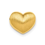 Image of Sterling Silver Gold-plated Scratch Finish Heart Slide Pendant