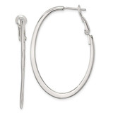 Image of 40mm Sterling Silver Hoop Clip Back Earrings QE3772