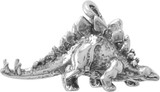 Image of Sterling Silver Im A Stegosaurus Charm