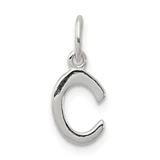 Image of Sterling Silver Initial C Pendant QC6511C