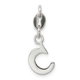 Image of Sterling Silver Initial C Pendant QC6513C