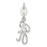Image of Sterling Silver Initial H Pendant QC6510H