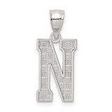 Image of Sterling Silver Initial N Pendant QC2762N