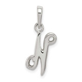 Image of Sterling Silver Initial N Pendant QC6512N