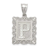 Image of Sterling Silver Initial P Pendant QC2770P