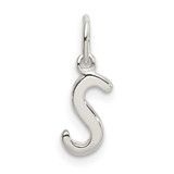 Image of Sterling Silver Initial S Pendant QC6511S
