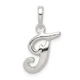 Image of Sterling Silver Initial T Pendant QC6512T
