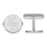 Sterling Silver Kansas State University Cuff Links by LogoArt (SS053KSU)