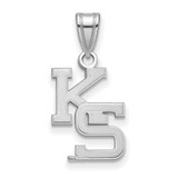 Sterling Silver Kansas State University Medium Pendant by LogoArt (SS045KSU)