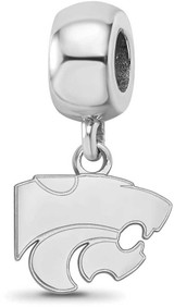Image of Sterling Silver Kansas State University XSmall Dangle Bead Charm LogoArt SS035