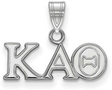 Image of Sterling Silver Kappa Alpha Theta Small Pendant by LogoArt (SS002KAT)