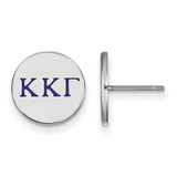 Sterling Silver Kappa Kappa Gamma Enamel Post Earrings by LogoArt (SS032KKG)