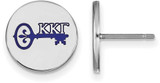 Image of Sterling Silver Kappa Kappa Gamma Enamel Post Earrings by LogoArt (SS047KKG)