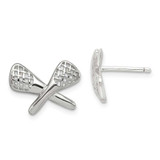 Image of 11mm Sterling Silver Lacrosse Stud Earrings