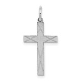Image of Sterling Silver Laser Designed Cross Pendant QXR174