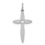 Image of Sterling Silver Laser Designed Cross Pendant QXR185