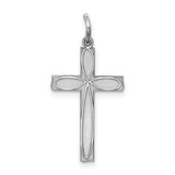 Image of Sterling Silver Laser Designed Cross Pendant QXR203