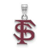 Image of Sterling Silver LogoArt Florida State University Medium Enamel Pendant