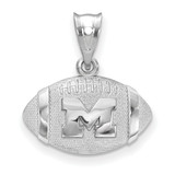 Image of Sterling Silver LogoArt University Of Michigan Football Pendant